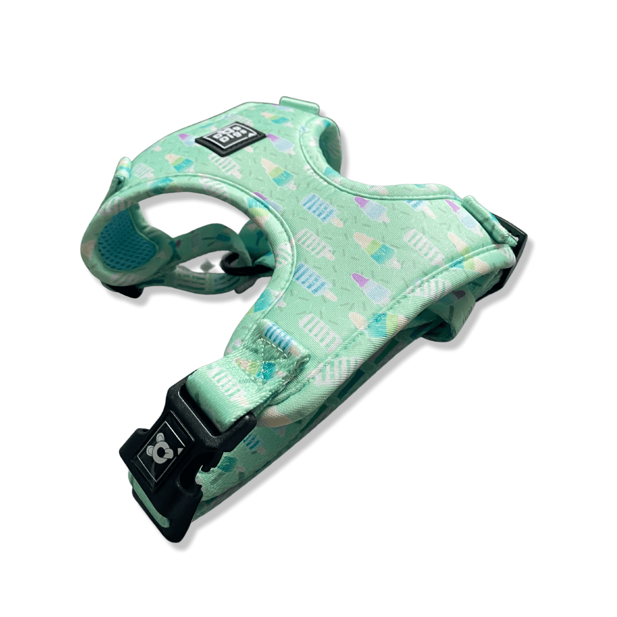 Mint Green Ice Lolly pattern dog harness